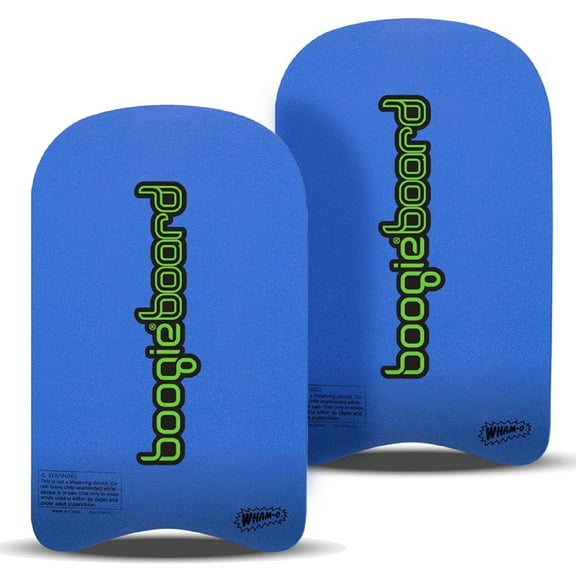 BoogieBoard Sport Trainer 19" Bodyboard Kickboard TC9 Deck PE Core Crescent Tail Beginners Pool Beach-Blue 2Pack