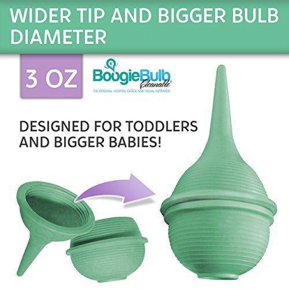 BoogieBulb Baby Nasal Aspirator and Booger Sucker for Newborns Toddlers &  Adult - BPA Free - Blue 2 Ounce Bulb Syringe - Safe Nose Cleaner -  Cleanable & Reusable Ear Syringe Nose Sucker 2 Ounce (Newborn)