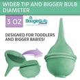 thumbnail image 1 of BoogieBulb Baby Nasal Aspirator and Booger Sucker- BPA Free & Hospital Grade Nose Cleaner -3 oz Green Bulb Syringe-Perfect Nose Sucker for Toddlers & Adults- Cleanable & Reusable Ear Sy, 1 of 3