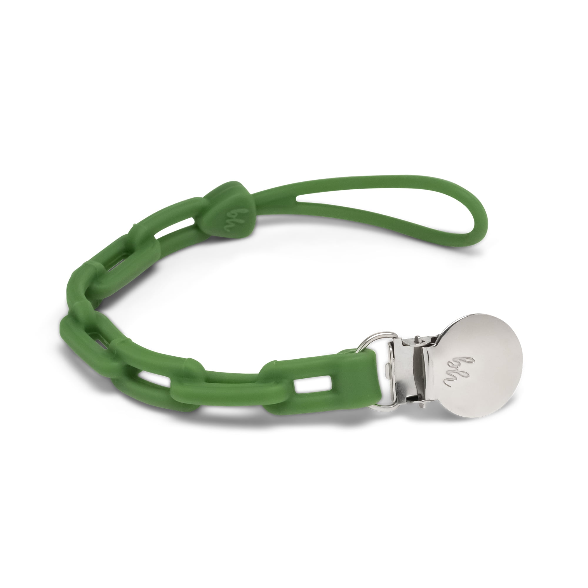 BooginHead Silicone Universal Pacifier Clip for Infants and Toddler Boys and Girls, Green Chain