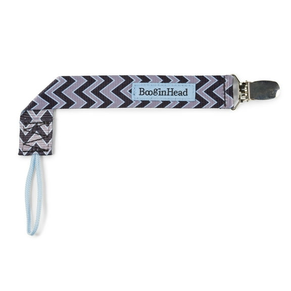 BooginHead Universal Pacifier Clip, Infant Toddler Boys and Girls, Black Chevron