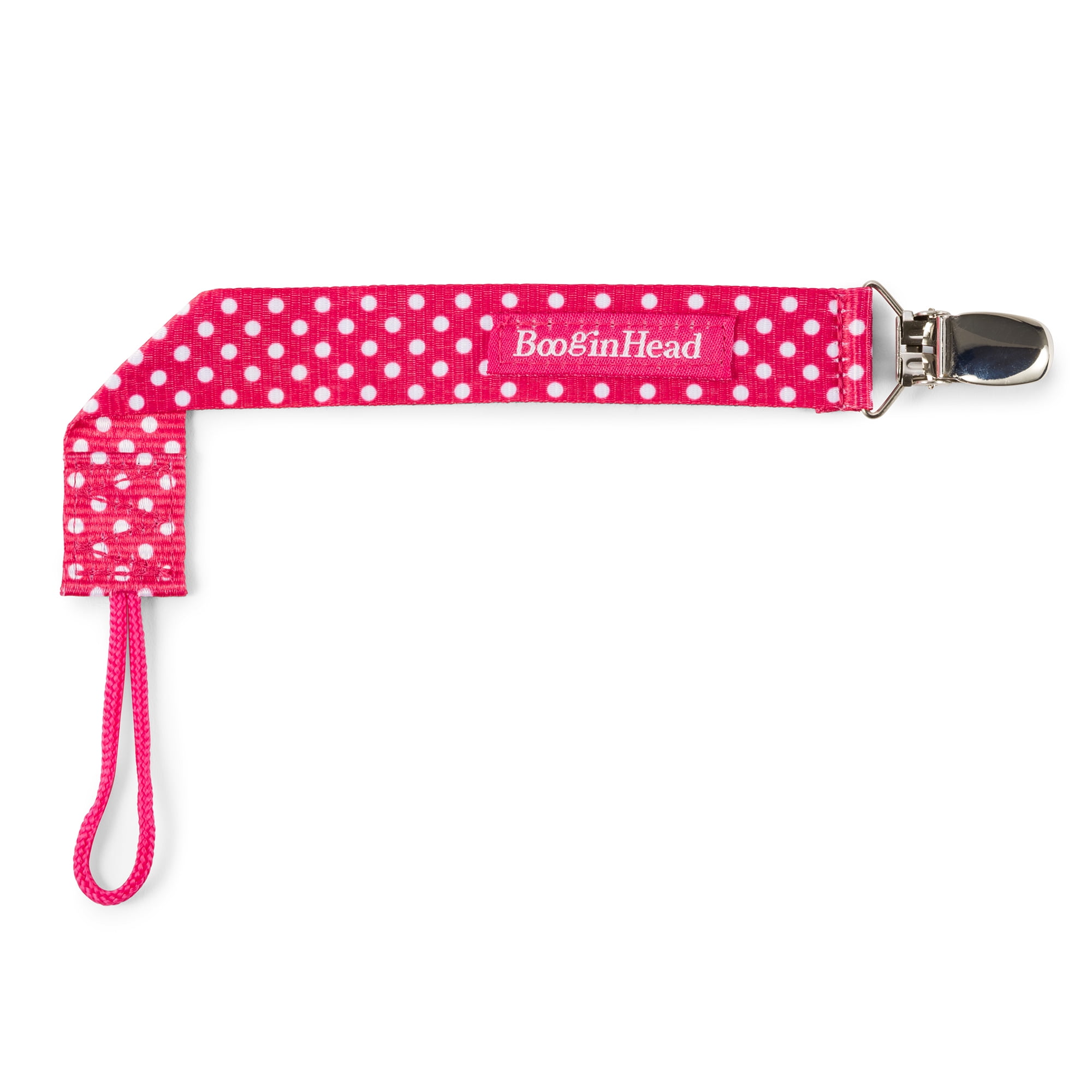 BooginHead Universal Pacifier Clip, Infant Toddler Boys and Girls, Pink