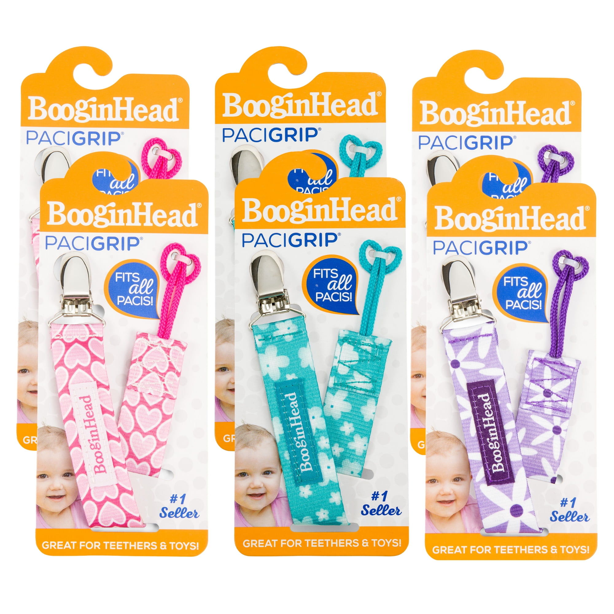 BooginHead Universal Pacifier Clip, Infant Toddler Boys, Baby Blue Camo BAM  