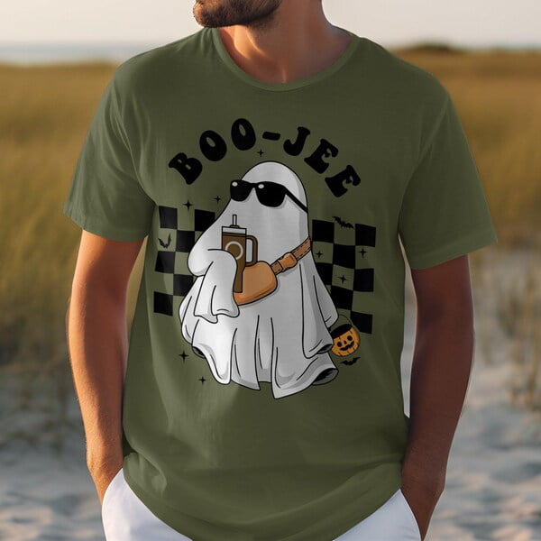 Boojee Ghost Halloween Tshirt Funny Spooky Season Graphic Tee Trendy Ghost Design Fall Fashion