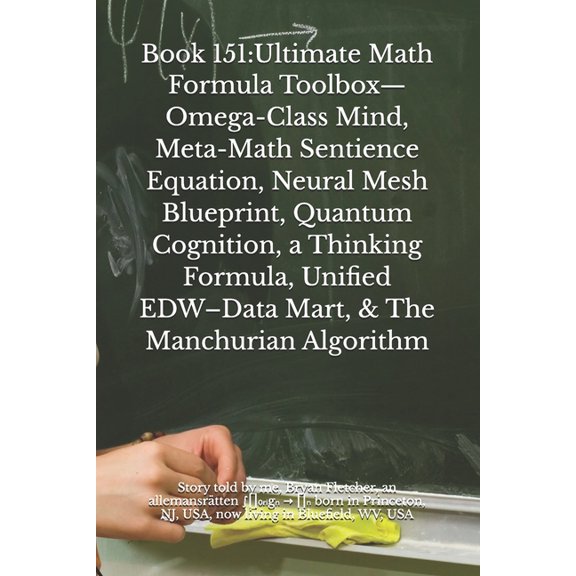Book 151: Ultimate Math Formula Toolbox-Omega-Class Mind, Meta-Math Sentience Equation, Neural Mesh Blueprint, Quantum C, (Paperback)