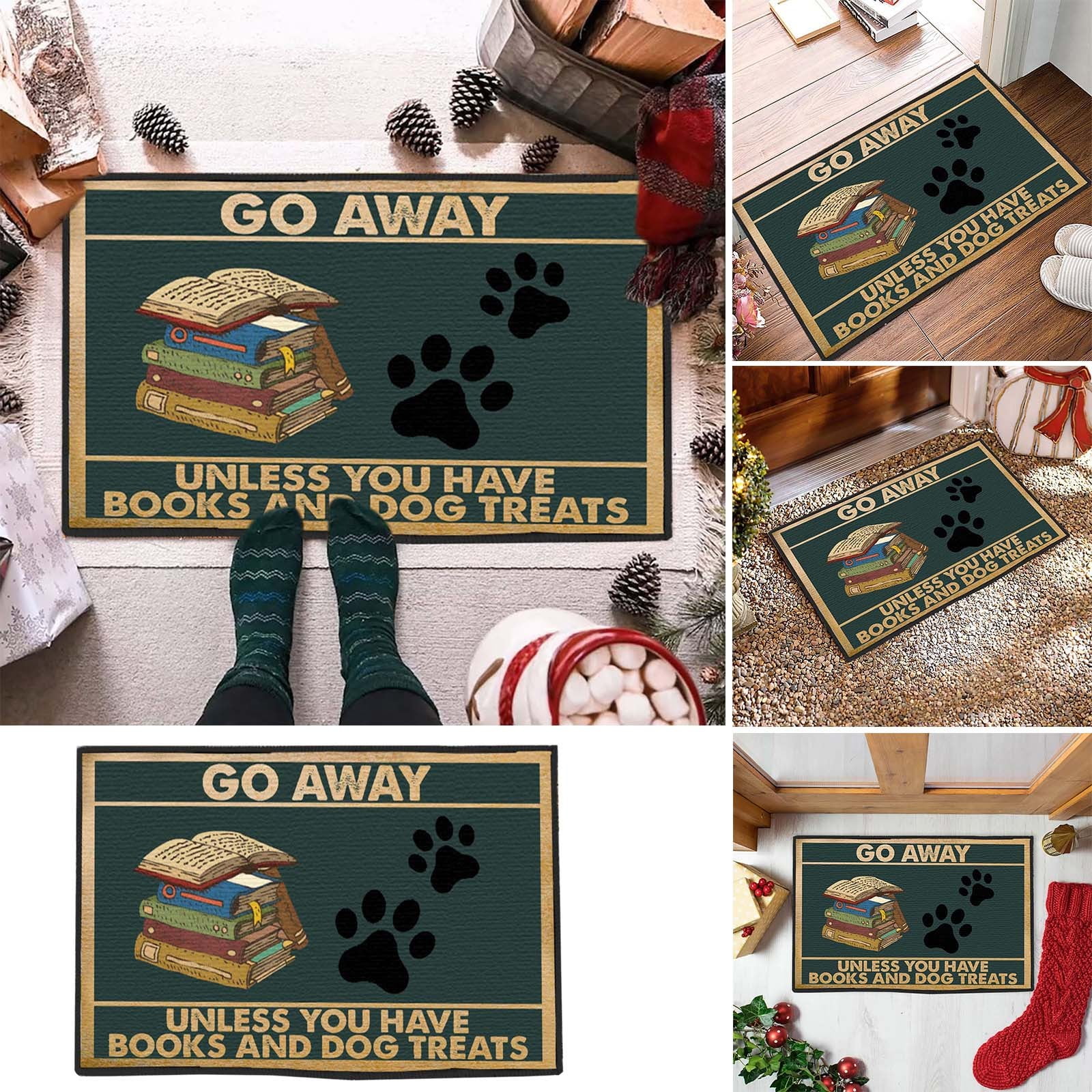 Book And Dog Floor Mats Door Mats Non Door Rugs For Entrance Soft