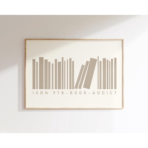 Book Barcode Book Nooks Apartments Book Portrait Decor Unframed Paper Print