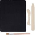 thumbnail image 1 of Book Binding Cloth Kits Binding Tools Set with 2Sheets Black Cotton Cloth Fabric Book Cloth 2pcs Bone Folder Paper Creaser 1 Brush for DIY Bookbinding Crafts Sewing 126×15.8 inch DIY, 1 of 6