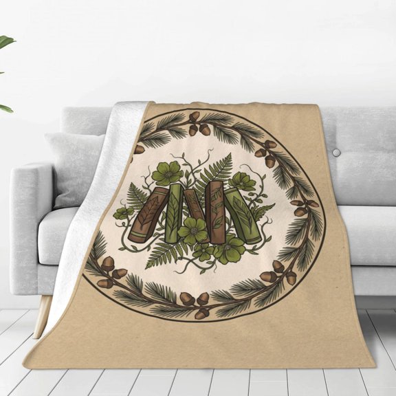 Book Blanket, Whimsical Magical Library Bookshelf Art, Unique Books Club Gift for Reader Bookish Bookworms 50x40