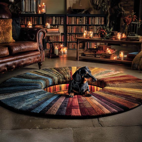 Book Bloom Quilted Round Mat, Floral Book Round Floor Mat, Literary Theme Home Decor Rug, Quilted Area Carpet for Bedroom Living Room