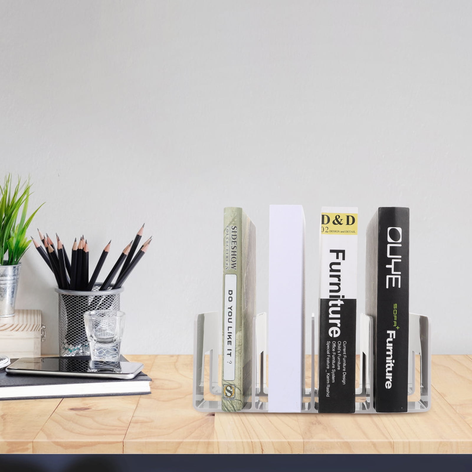 Book Bookends Shelves Organizer File Books Holder Shelf Organizer