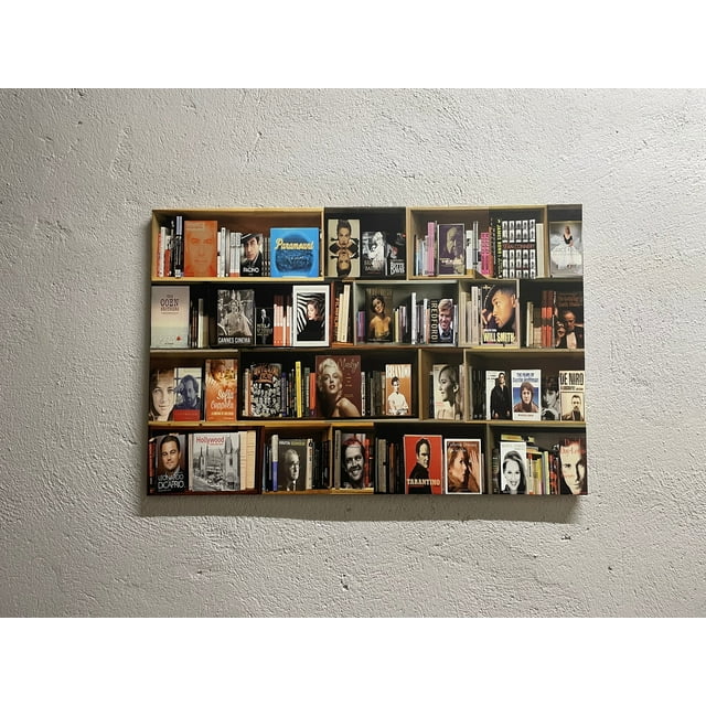 Book Canvas Art, Photo Books Art, Reading Room Poster, Library Photo Print, Abstract Wall Decor, Library Printed, Bookshelf Photo Canvas Art, Canvas Wall Decor - 3P-Gold Framed