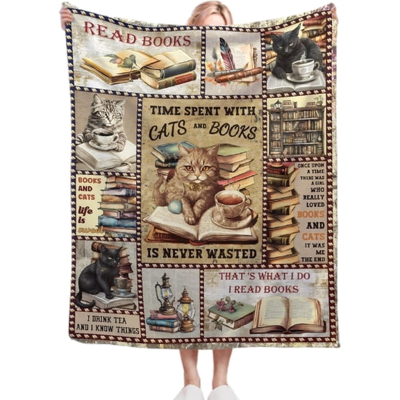Book Car Blanket Gift for Girls Boys Kids Adult Super Soft Flannel Blanket Throw for Sofa Couch Bed Camping Travel - Plush Warm Home Decor for All Seasons,30"x40"for Baby/Pets