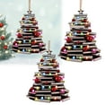 thumbnail image 1 of Book Christmas Tree Ornament Creative Christmas Book Car Decoration Christmas Tree Decoration Holiday Home Decoration/ Christmas Creative Acrylic Decorative Pendant 2Pcs, 1 of 7