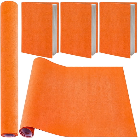 Book Cloth 51 x 11.8in Novel Binding Suede Surface Paper Back Orange Bookcover Wrap for Notebook Album Scrapbooking Archival DIY