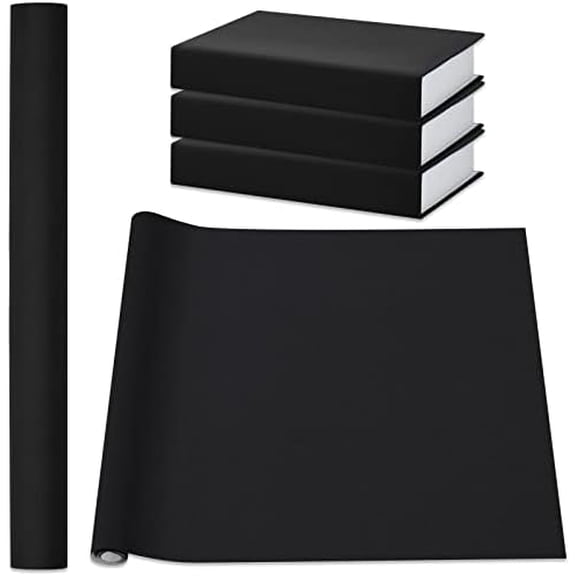 Book Cloth for Book Binding 40 x 16 Inch Fabric Surface Paper Backed Bookcover Archival European Durable Strong Bookbinding Supplies Cover Books Album Scrapbooking (Black, Suede Fabric)