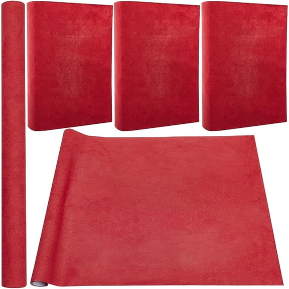 Book Cloth for Books Binding 59 x 16.9in Red Suede Fabric Surface Paper Backed A3-A8 Bookcover Books Album Scrapbooking Archival DIY Covering Protector Imitation Leather
