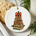 thumbnail image 1 of Book Club Ceramic Christmas Ornament, Book Lover Tree Decoration, Librarian or Reader Gift, Literary Holiday Keepsake for Bookish Friends and Family, 1 of 4