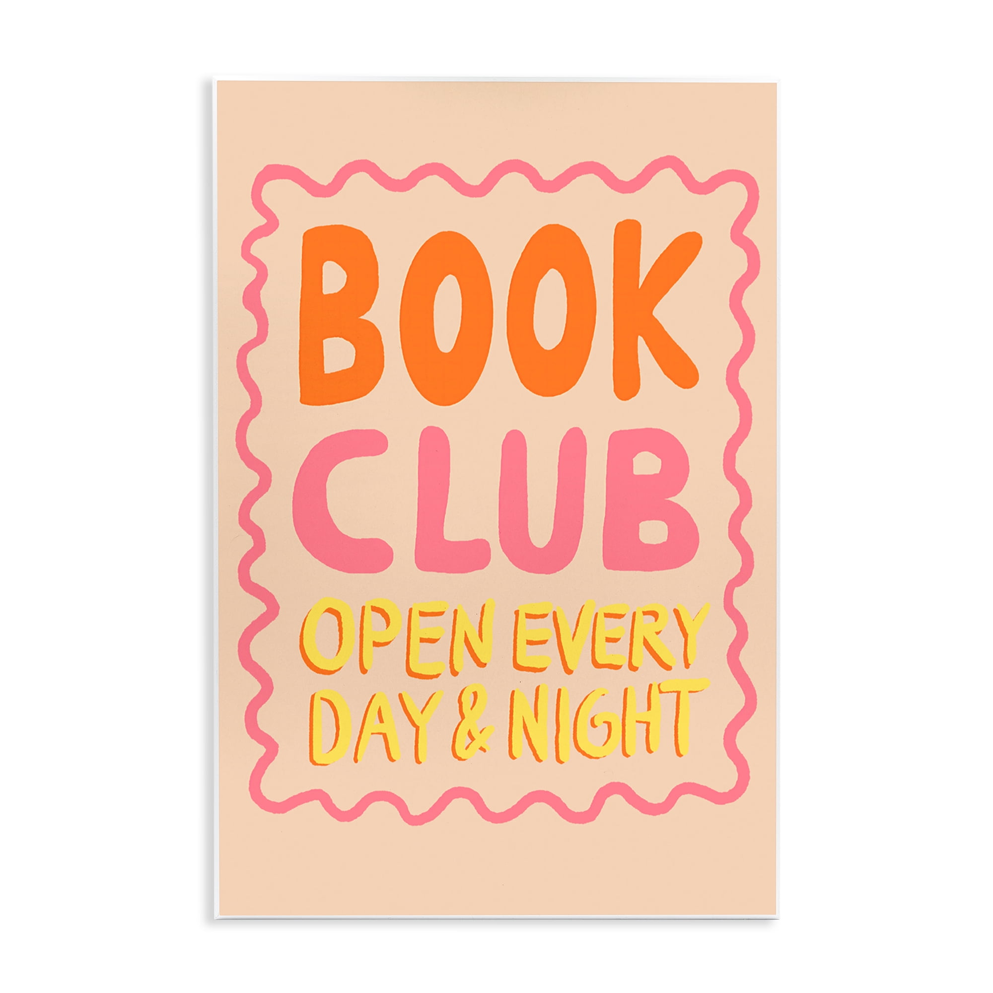 Book Club Day & Night Wall Plaque Art, design by Florentina Dolci
