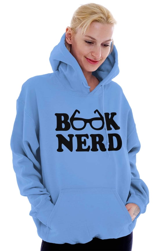 Book Club Nerd Nerdy Geeky Hipster Hoodie Sweatshirt Women Brisco Brands L