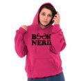thumbnail image 1 of Book Club Nerd Nerdy Geeky Hipster Women Plus Size Graphic Pullover Hoodie Brisco Brands 3X, 1 of 3
