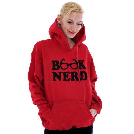 Book Club Nerd Nerdy Geeky Hipster Women Plus Size Hoodie Brisco Brands 4X