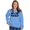 thumbnail image 1 of Book Club Nerd Nerdy Geeky Hipster Women Plus Size Crewneck Sweatshirt Brisco Brands 5X, 1 of 5