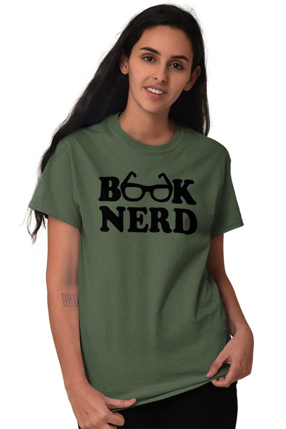Book Club Nerd Nerdy Geeky Hipster Women's Graphic T Shirt Tees Brisco Brands X
