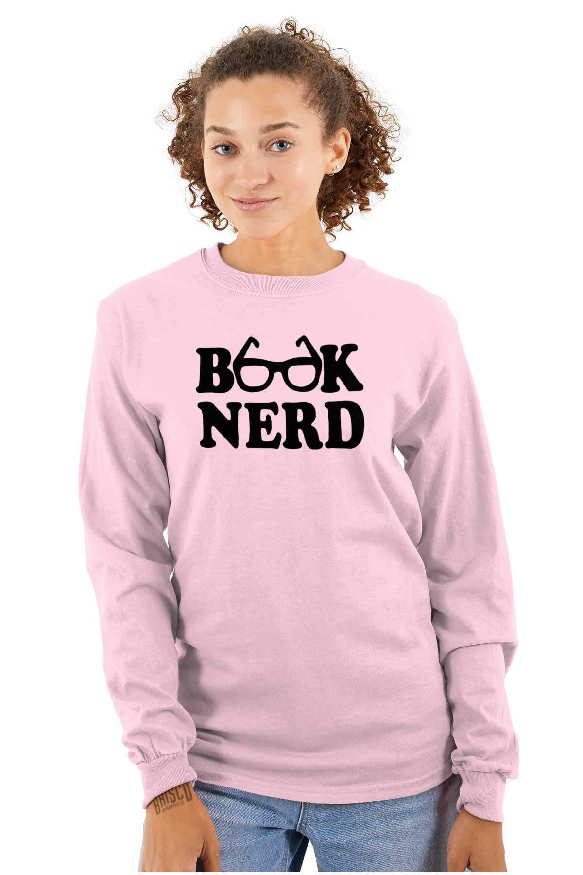 Book Club Nerd Nerdy Geeky Hipster Women's Long Sleeve T Shirt Brisco