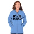 thumbnail image 1 of Book Club Nerd Nerdy Geeky Hipster Zip Hoodie Sweatshirt Women Brisco Brands 2X, 1 of 6