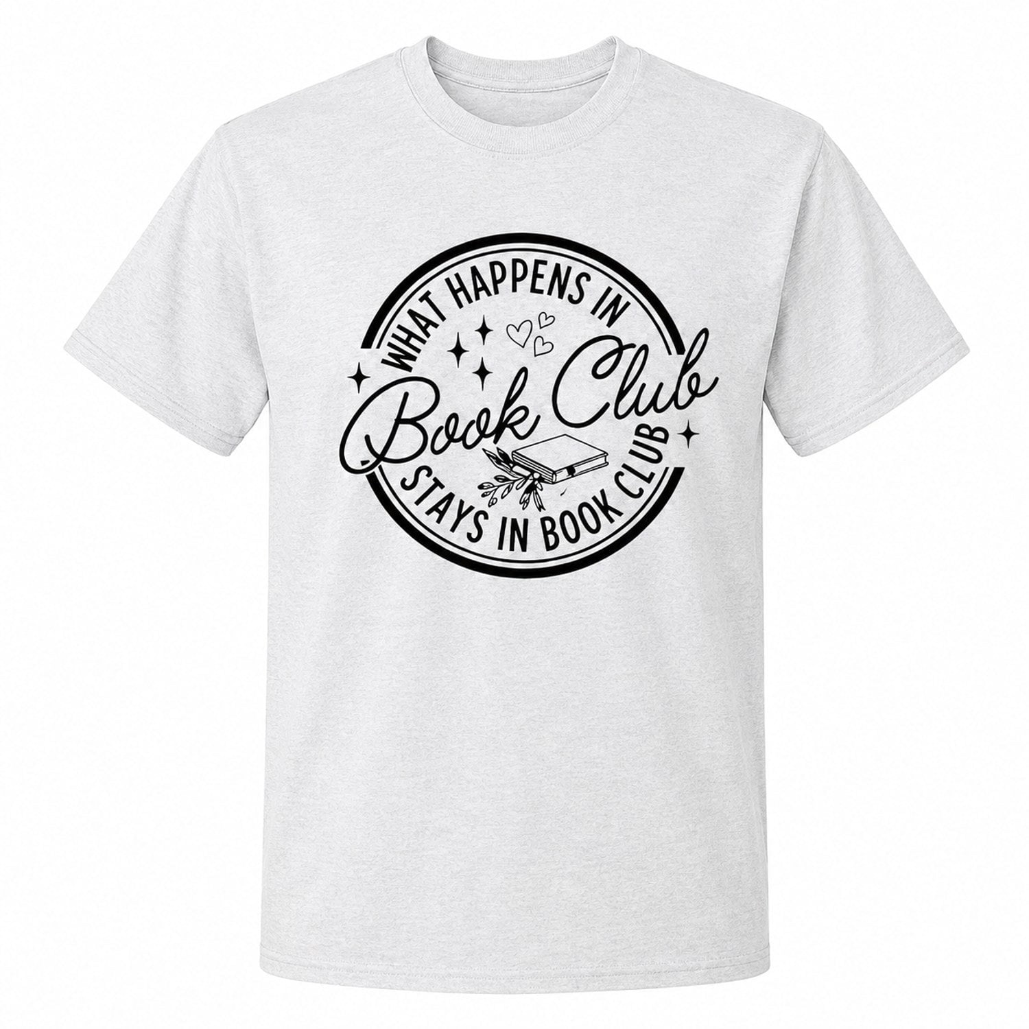 Book Club Reading Graphic T-Shirt, Unisex Classic Fit, Cotton-Rich 180 ...