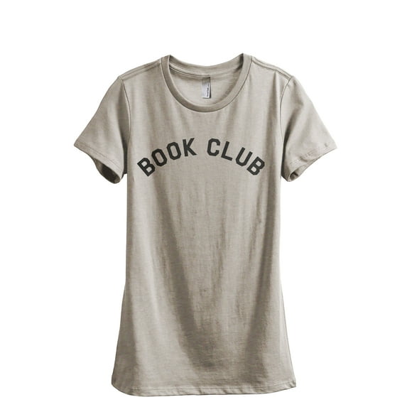 Book Club Women's Fashion Relaxed T-Shirt Tee Heather Tan Large