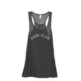 thumbnail image 1 of Book Club Women's Fashion Sleeveless Flowy Racerback Workout Yoga Tank Top Charcoal Grey Large, 1 of 3