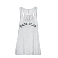thumbnail image 1 of Book Club Women's Fashion Sleeveless Flowy Racerback Workout Yoga Tank Top Sport Grey Large, 1 of 3