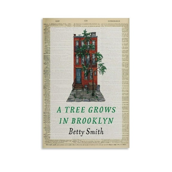 Book Cover Poster Literary Poster A Tree Grows In Brooklyn By Betty Smith Wall Art Deco Posters Canvas Printing For Room Aesthetic Decoration Painting Posters