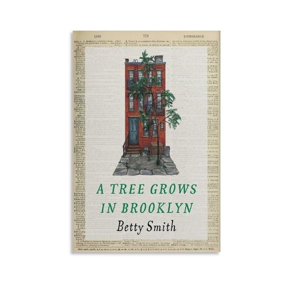Book Cover A Tree Grows In Brooklyn By Betty Smith Wall Art Posters For Room Aesthetic Poster For Bedroom Living Room Bathroom Kitchen Office Decor 08x12inch(20x30cm) Frame-style