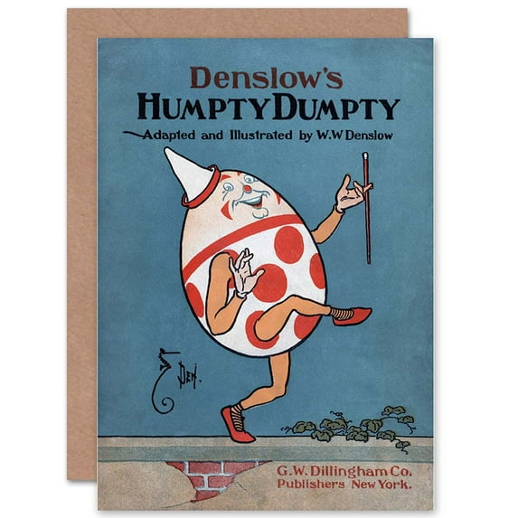 Book Cover William Wallace Denslow Humpty Dumpty Greetings Card Plus Envelope Blank inside