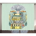 thumbnail image 1 of Ambesonne Book Lover Curtains 2 Panel Set, Happiness Letterings, 108" x 90", Multicolor, 1 of 3