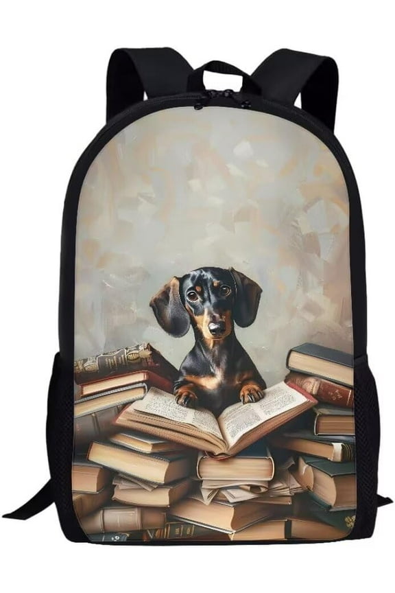 Dachshund Personalized Fashion RucksacksLarge Capacity Backpack Unisex 17 in