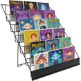thumbnail image 1 of Book Display Rack, 6 Tier Wire Countertop Rack, Tabletop Magazine Display Racks, Wide Wire Magazine Rack, Comic Book, Book Signing Rack,for Library Classroom Picture Literature Brochure, 1 of 9