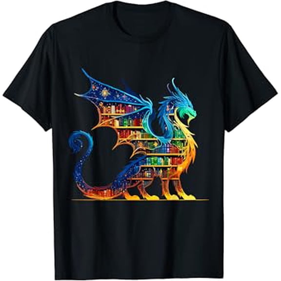 Book Dragon Reading Book lover T-Shirt