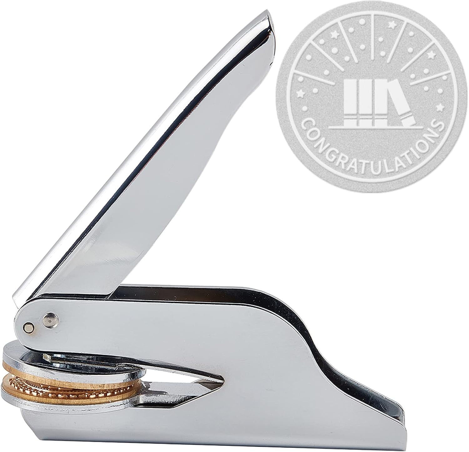 Craspire Embosser Stamp Graduation Hat Owl From The Library Of Embosser Graduation Hat Hand-Held Embosser Seal Library Stamp For Envelopes Anti-Counterfeiting Letter Paper Serviettes Invitations - View #7