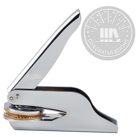 Book Embosser Stamp from The Library of Embosser Graduation Hat Hand-Held Embosser Seal Library Stamp Monogram