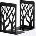 thumbnail image 1 of Book Ends 1 Pair, Tree Design Modern Metal Bookends for Shelves, Heavy Duty Metal Book Stopper for Home Office, Black(2 Pack), 1 of 8