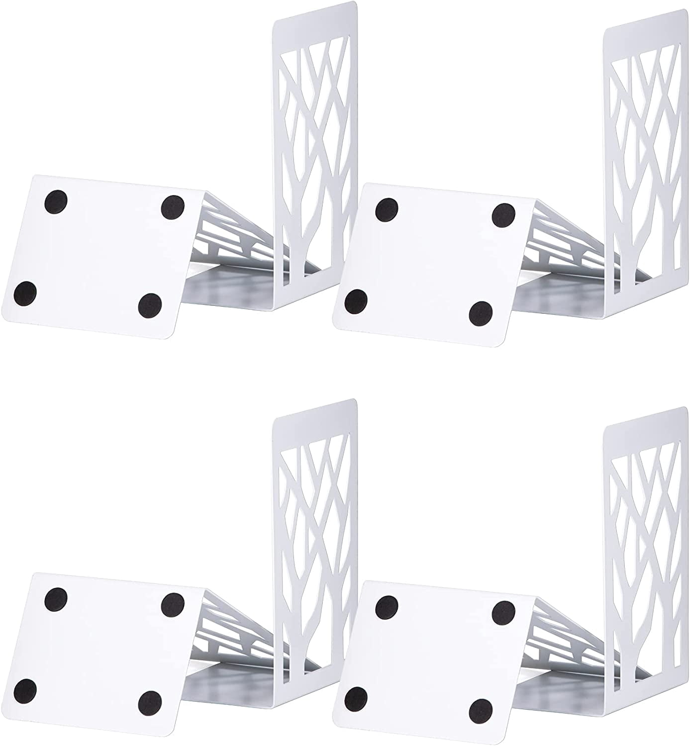 Good Book Ends, Etal Bookends, 1 Pair White Book Ends For Shelves - View #3