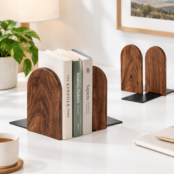 Book Ends Medium 8 Pair Bookends Wood (8 Medium) - Walmart.com