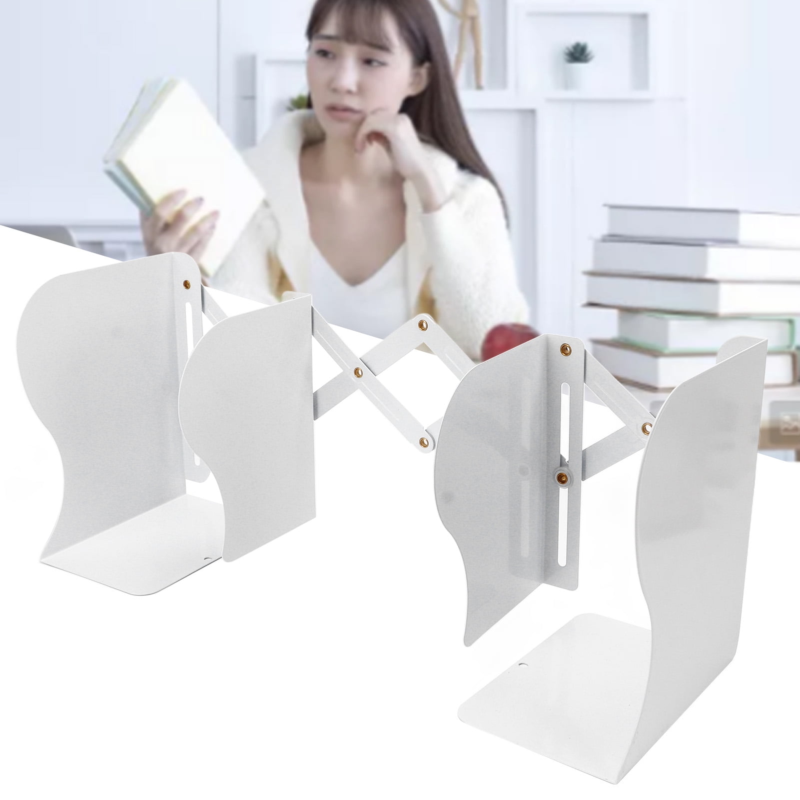 Book Ends Retractable Metal Bookends Bookcase Bookend Stand Holder Book