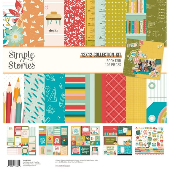 Simple Stories Book Fair 12"X12 Collection Kit