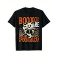 thumbnail image 1 of Book Ghost Graphic Tee Library T Shirt Tops Breathable Short Sleeve Round Neck Black S-5XL, 1 of 5