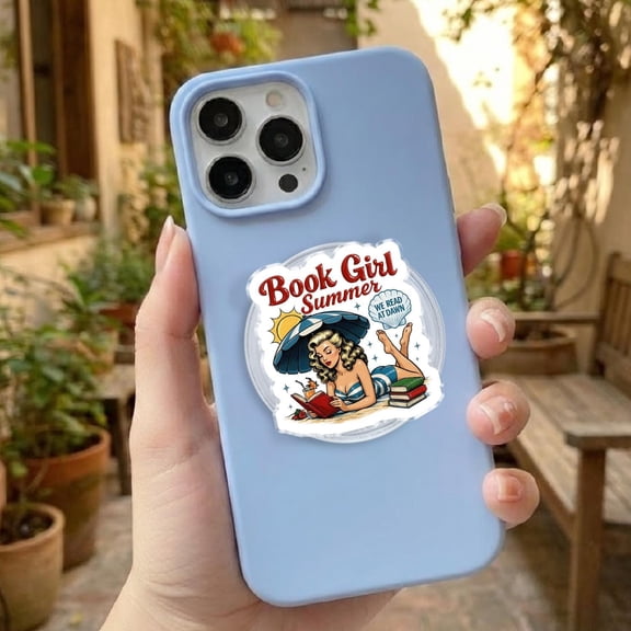 Book Girl Summer Phone, Cute Book Lover Phone, Summer Reading Aesthetic Phone Grip, Book Lover Phone Holder, E-Reader Accessory